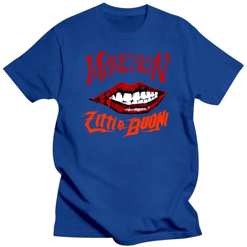 Unisex Maneskin T Shirt 2021 New Summer Fashion Men Casual Hip Hop T-Shirt Hot Male Harajuku Kawaii Tee Shirt Tshirts