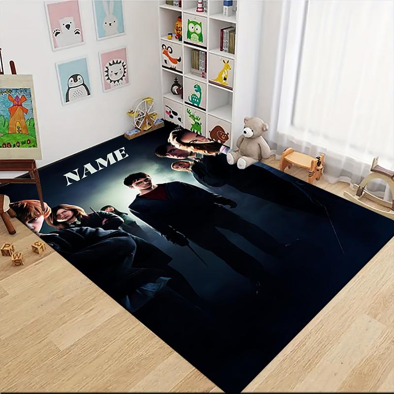 Custom Name "Harry Potter White Owl" Carpet Rug Customizable Soft Washable Anti-Slip Home Living Room Sofa Mats Personalized Rug. 090976