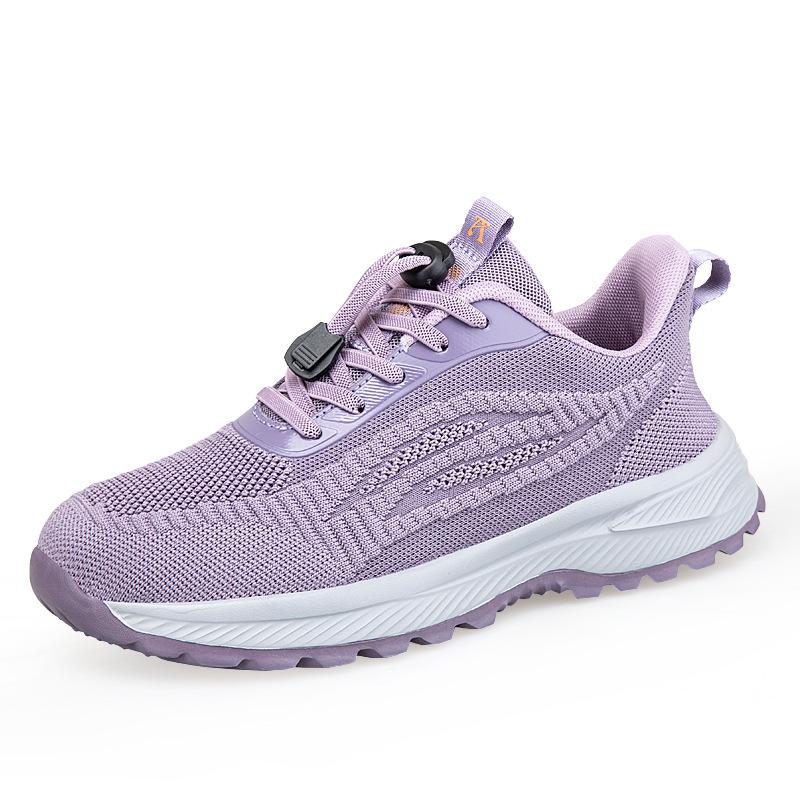 Middle-aged and Elderly Lightweight Non-slip One-pedal Mesh Old Beijing Shoes, Old Women's Father Soft-soled Walking Shoes
