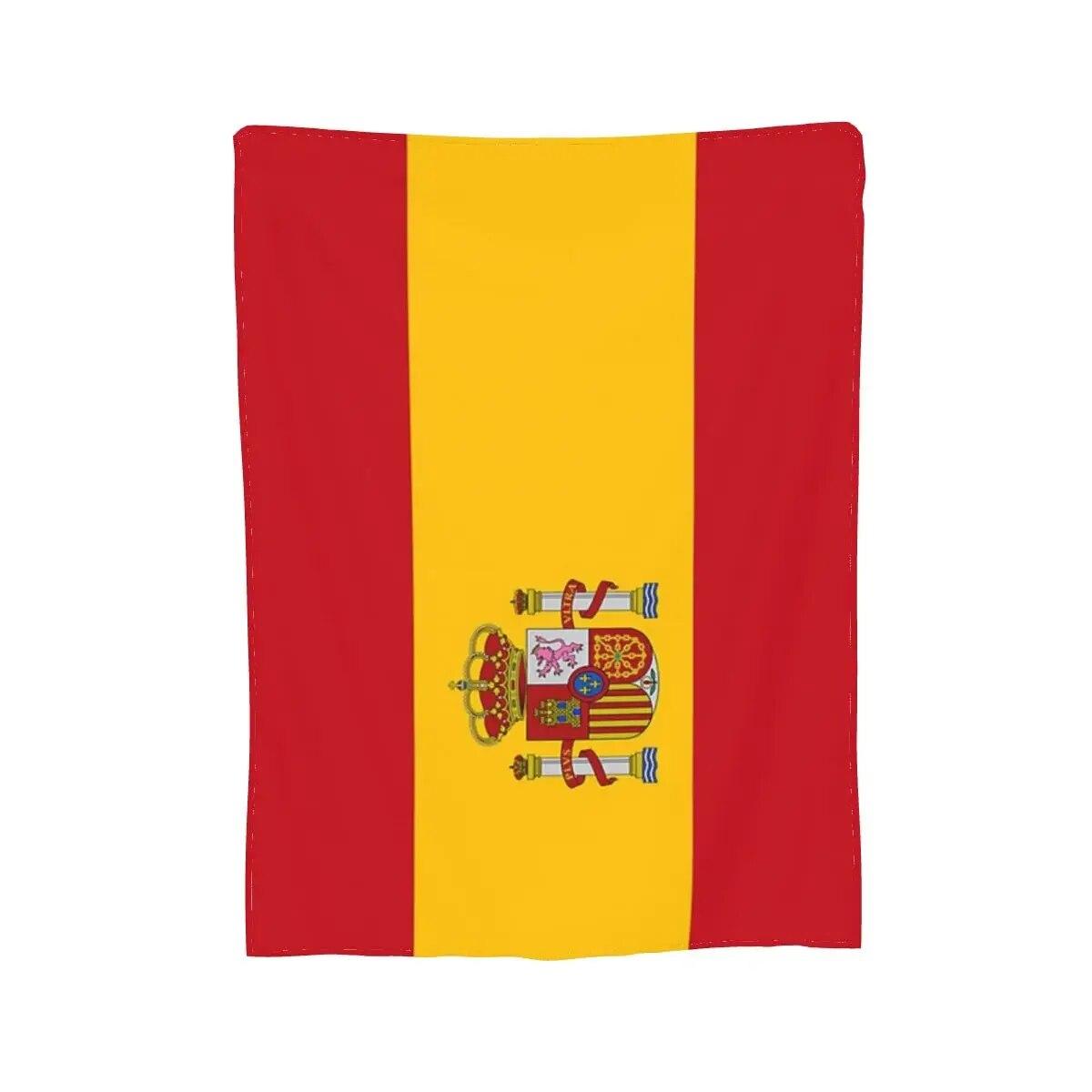 

Одеяло с флагом Испании, мягкое теплое фланелевое одеяло, покрывало для кровати, гостиной, пикника, путешествия, домашнего дивана 75x100cm 30x40in