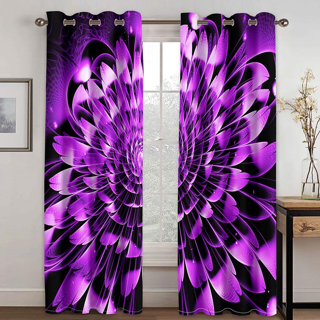 2 Panel Rotating Color Innovative Curtains Visual Impact Applicable Living Room Bedroom Kitchen Balcony Window Decoration
