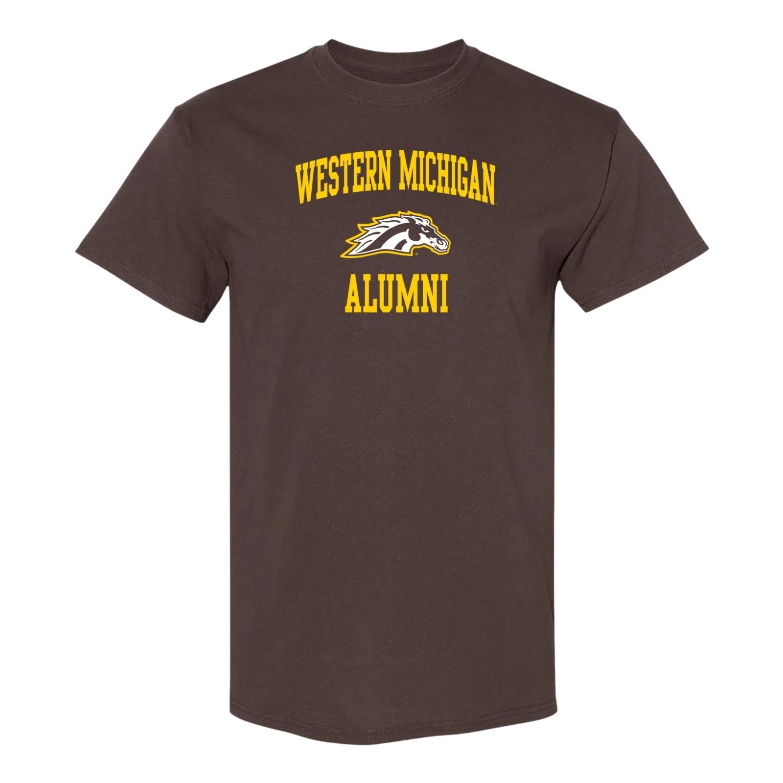 Western Michigan Arch Logo Alumni T-Shirt - Dark Chocolate S
