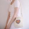 No.207 / Heart Embroidery Crochet Bucket Bag
