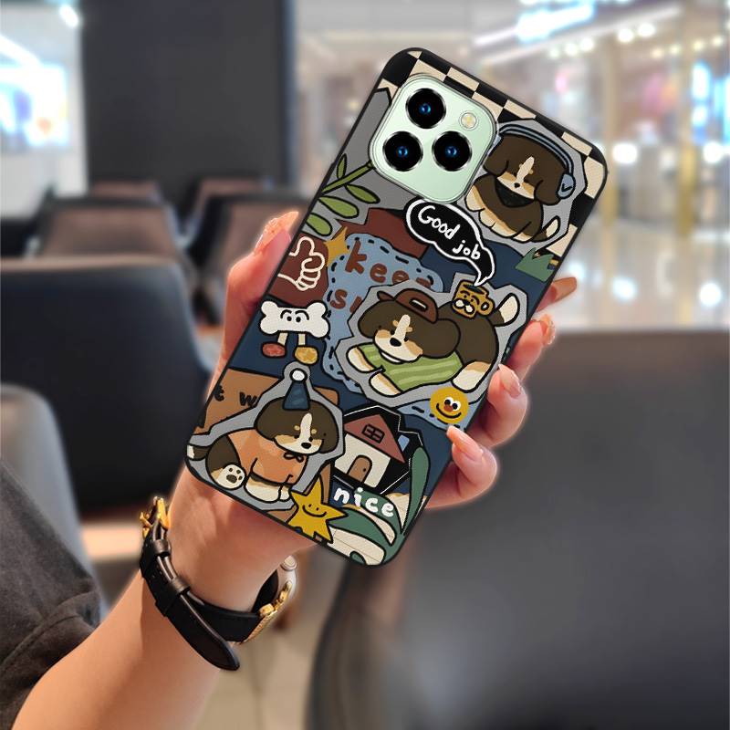Cartoon Phone Pouch Phone Case For Oukitel C21 Pro Protective Cute Animals Shockproof Anti-dust Graffiti Durable TPU