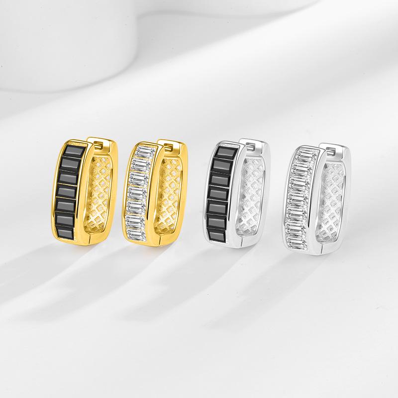 Fashionable and Personalized New U-shaped Earbuds Zircon Personality Trendy Women's High-end Girls' Earrings