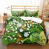 Cartoon Rabbit Duvet Cover Set Twin Queen Colorful Eggs Bedding Set Microfiber Floral Comforter Cover For Girls Boys Easter Gift
