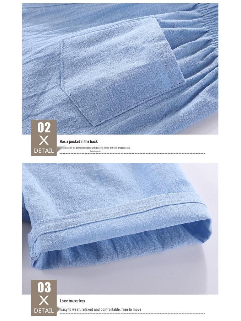 2020 Kids' Cotton Linen Korean-Style Summer Shorts: Trendy, Sporty Fashion