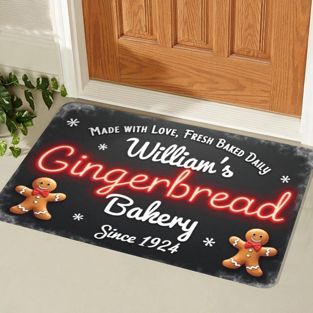 1pc Christmas Dachshund Mat: Merry Fest , Holiday Indoor and Outdoor Rear Front Door Welcome Mat Winter Door Mat.
