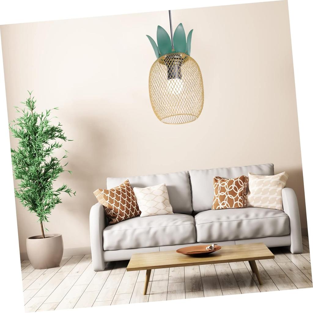 Pineapple Lamps Decorative Mesh Ceiling Light Shade Hollow-out Carved Lampshade for Home Hotel Restaurant