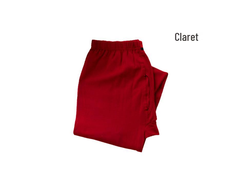 Men's Combed Cotton Casual Pants for Autumn and Spring: Warm, Single Layer Design