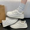 Leather Thick Baseplate Shoes Women's Spring New Versatile Mesh Breathable Lightweight Simple Feet Small Casual Shoes