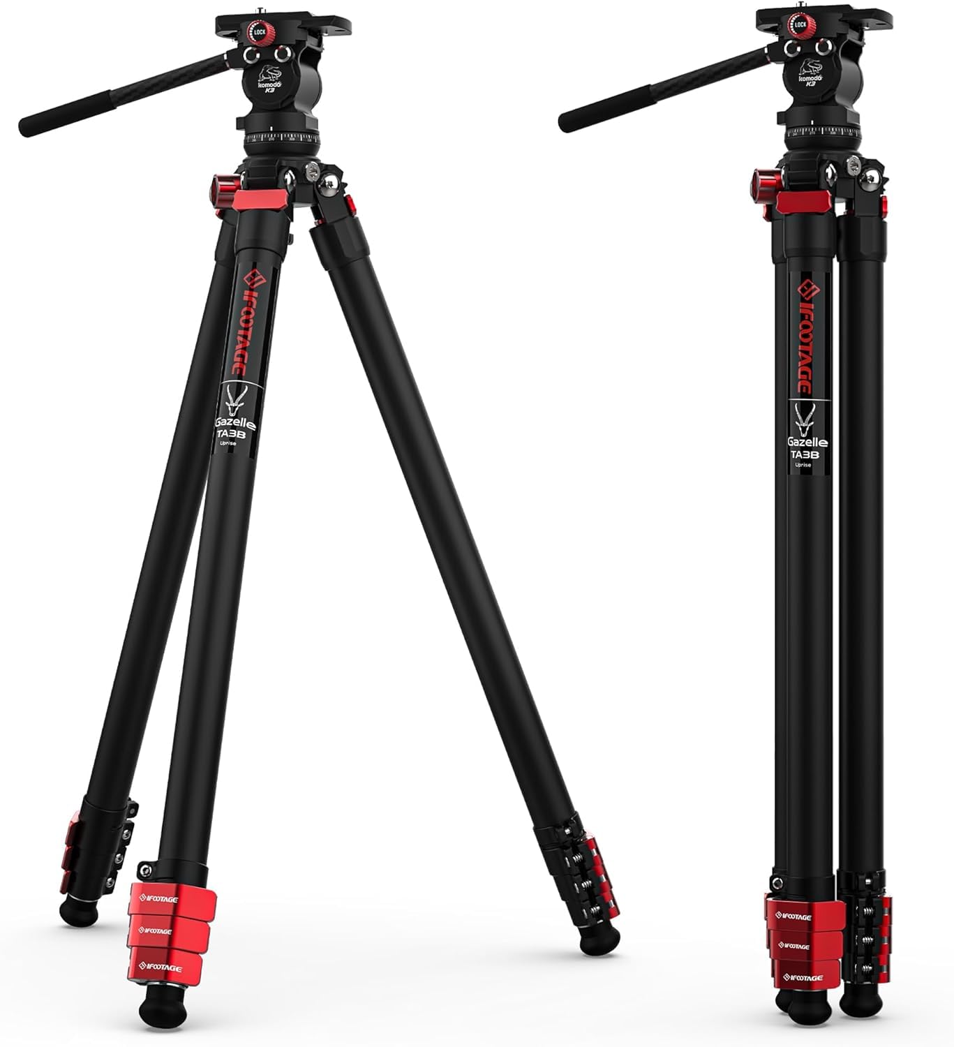 

IFOOTAGE TA3B Aluminum Alloy Camera Tripod with Quick 157cm Adjustable Pan Compact Travel Tripod for DSLR Digital DV and 5kg Weight Capacity Tripod,