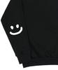 GRAVER [Unisex] Elbow Smile Drawing Sweatshirt_Black/White Logo