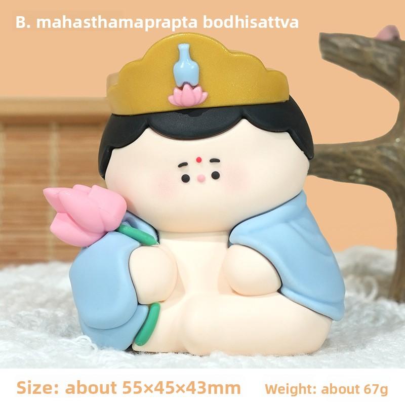 Relating To The Little Bodhisattva Figurine, This Cute Little Figurine Is A Cartoon Gift Made of Resin, and It Is A Shockproof Toy.