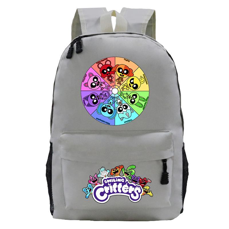 Cartoon Printed Children'S Backpack, Animation Schoolbag, Male And Female Primary And Secondary School Students Outdoor Travel Backpack