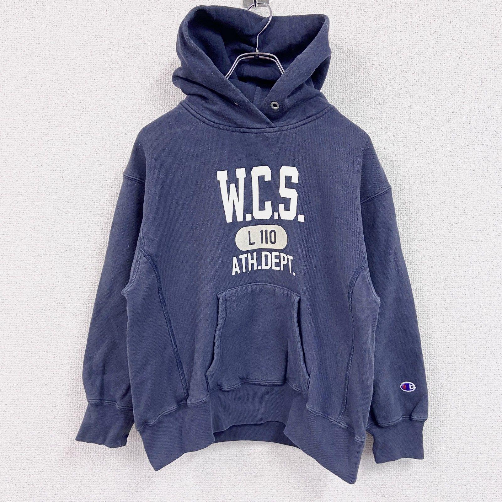 Used Champion Champion Reverse Weave Sweatshirt Parka/Hoodie Single Color Tag Navy Blue M Size Old Clothes [Discount Negotiable OK! ]
