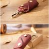 Mini Cowhide Key Organizer Cowhide Portable Key Case New Handmade Mini Key Case  Women