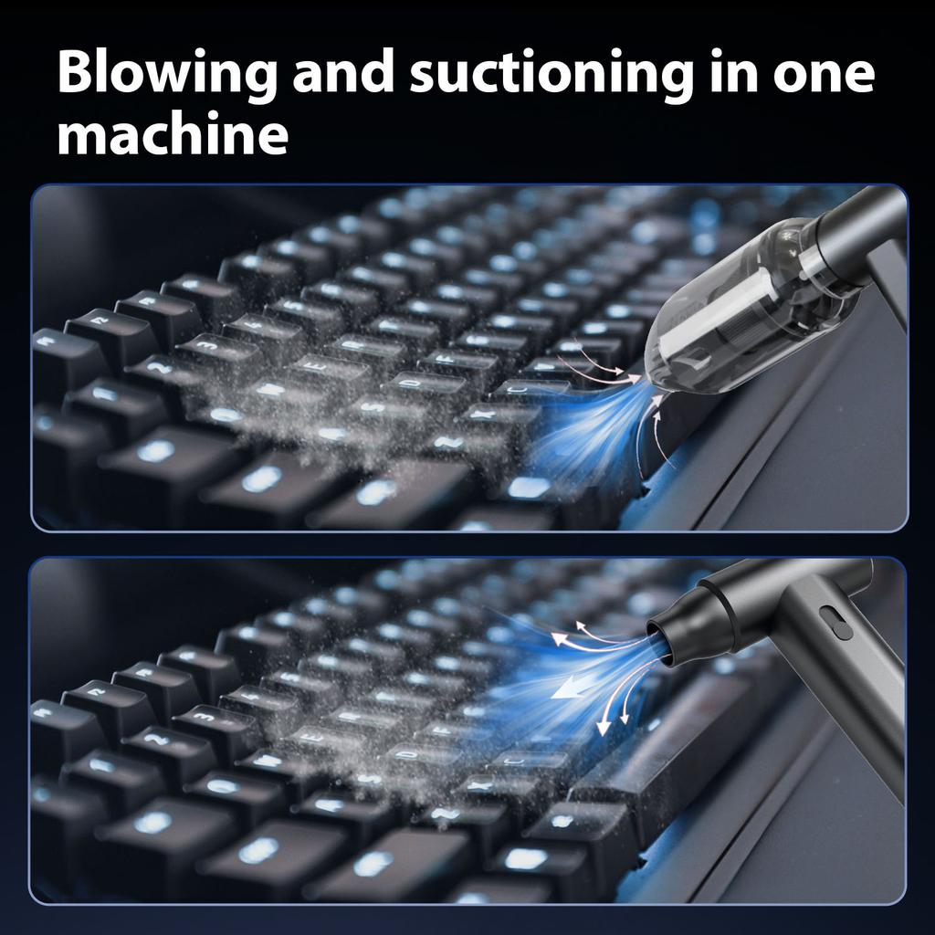 Car Vacuum Cleaner Cordless Handheld Powerful Suction Rechargeable Car Dual Use Small Vacuum Cleaner Wireless For Home Automatic