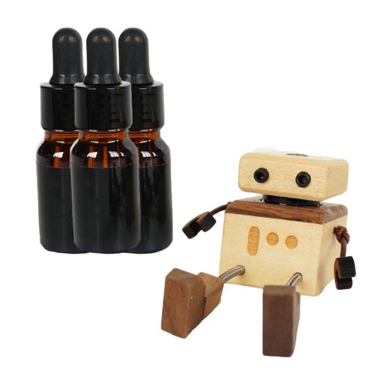 Car Aromatherapy with Essential Oil Easy to Install Man Figurine Handmade Shaking Feet Wooden Car Dashboard Decoration