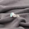 Aqua Chalcedony Gemstone 925 Sterling Silver Handmade Jewelry Engagement Ring RR-59-19