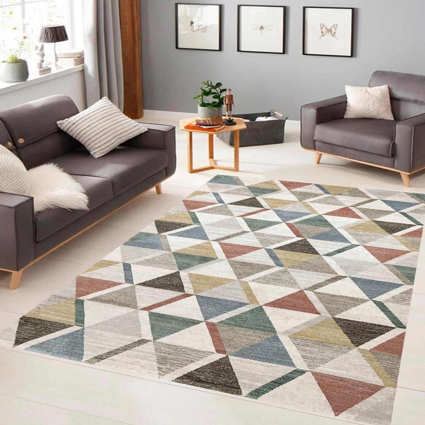 

Rovigo Home Моющийся ковер с принтом RVG0987-FNL237 50x80 бежевый