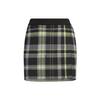 Embroidered Plaid Comfortable Knitted Casual Skirt Women Skirts Black HY0865