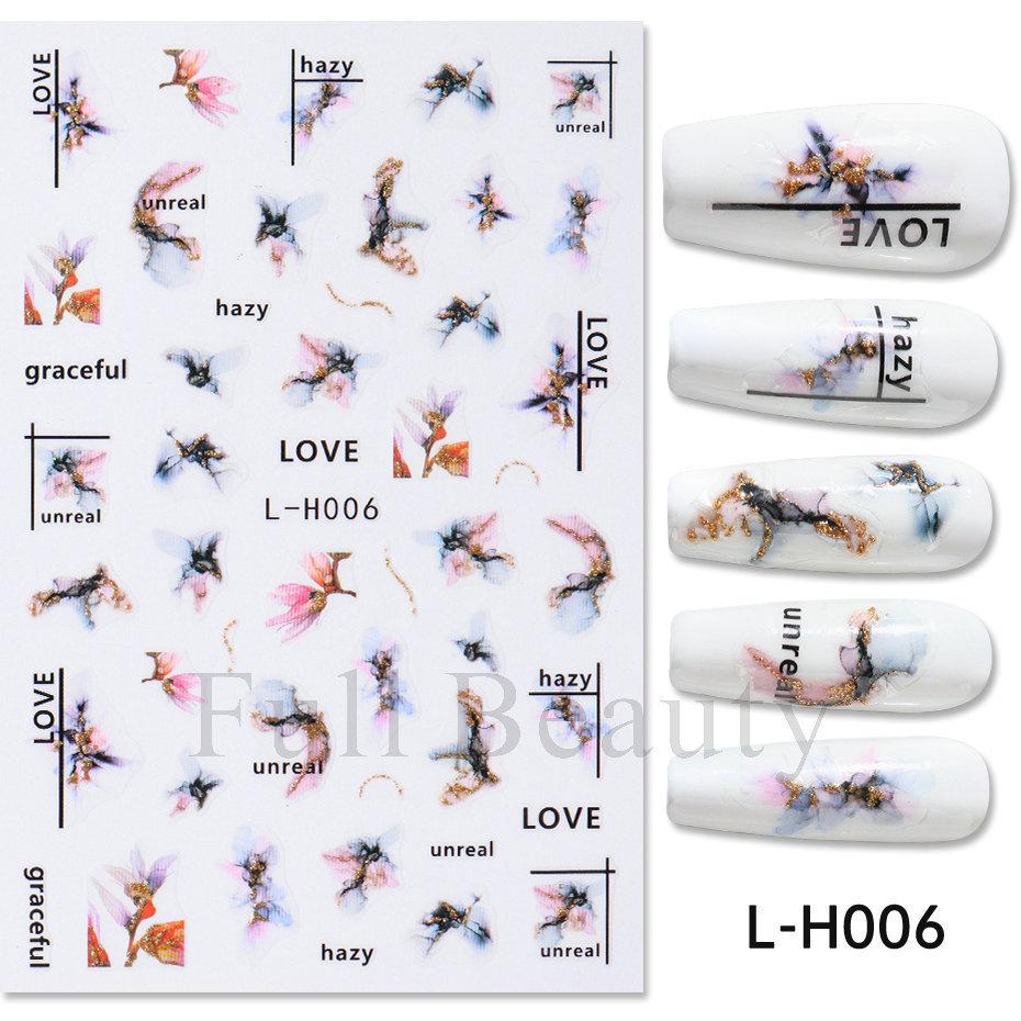 New nail art stickers ins Halloween cute flowers ghost mirror ghost bat adhesive nail stickers