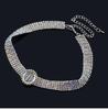 Trendige Silber Strass Choker Halskette - Japanischer & Koreanischer Stil für Damen