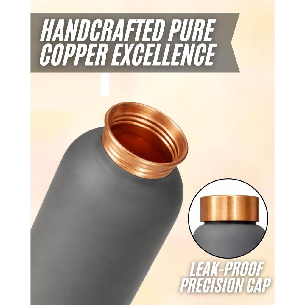 Pure Copper Water Bottle Ayurvedic Leak-Proof Copper Bottle for Drinking Water – Handcrafted Mandala Design