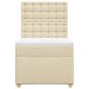 Maison Exclusive - Sommier à lattes de lit avec matelas Crème 90x200 cm Tissu