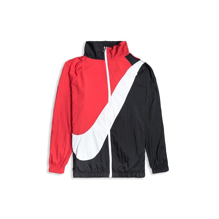 Nike Sportswear Woven Swoosh Jacket Logo Blackred Men s BV3685-010 M