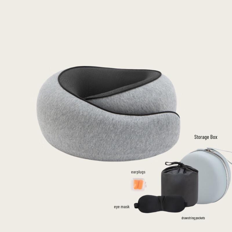 SanQianYue Memory Foam U-Shaped Travel Neck Pillow Set