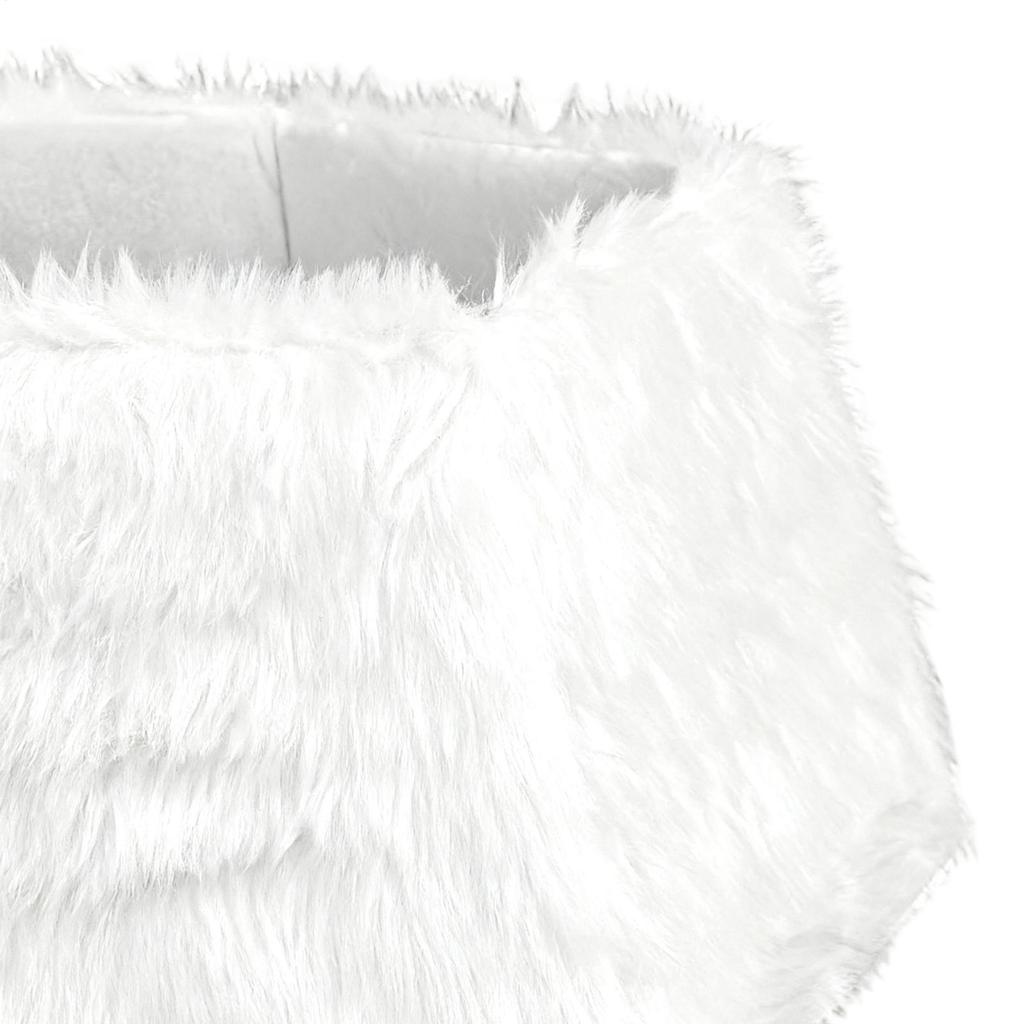 Tree Collar Christmas Soft Plush White Collar Decor Artificial Tree Base Cover Skirt For Holiday Winter Indoor Party School Home