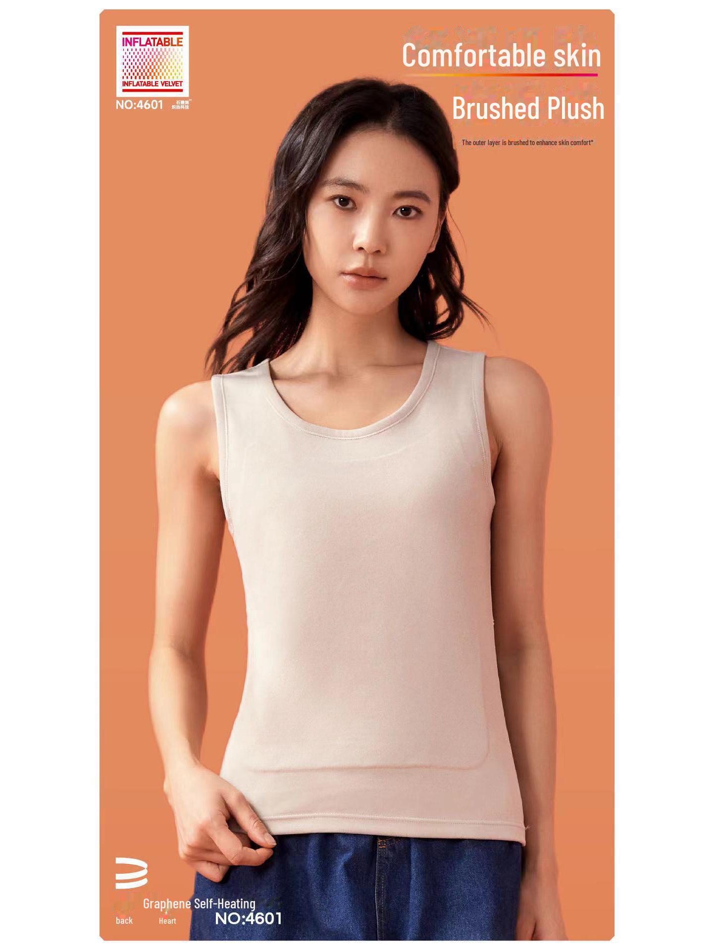 

Женский утепленный жилет из шерсти и графена с плюшевой подкладкой — бесшовный, согревает зимой. L