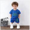 Children's Set Boys' Summer Korean Version Letter Printed Quick Drying Short Sleeved Shorts Sports