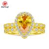 Redleaf Fashion Jewelry 18K 24K Gold Men Women Minimalist 925 Sterling Silver Ring Gold Plated Ring