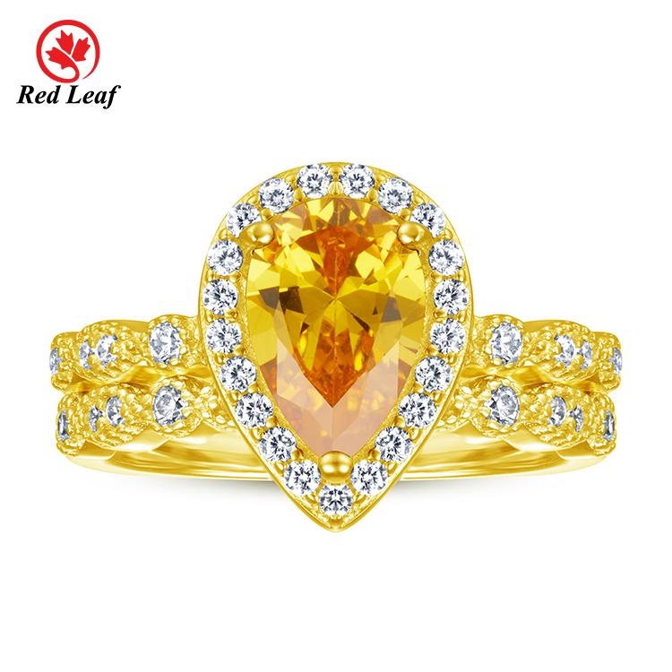 Redleaf Fashion Jewelry 18K 24K Gold Men Women Minimalist 925 Sterling Silver Ring Gold Plated Ring