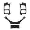 Add a Touch of Elegance with Black Carbon Fiber Steering Wheel Cover Trim for Lexus IS250 NX200 200t 300h 4 Piece Set