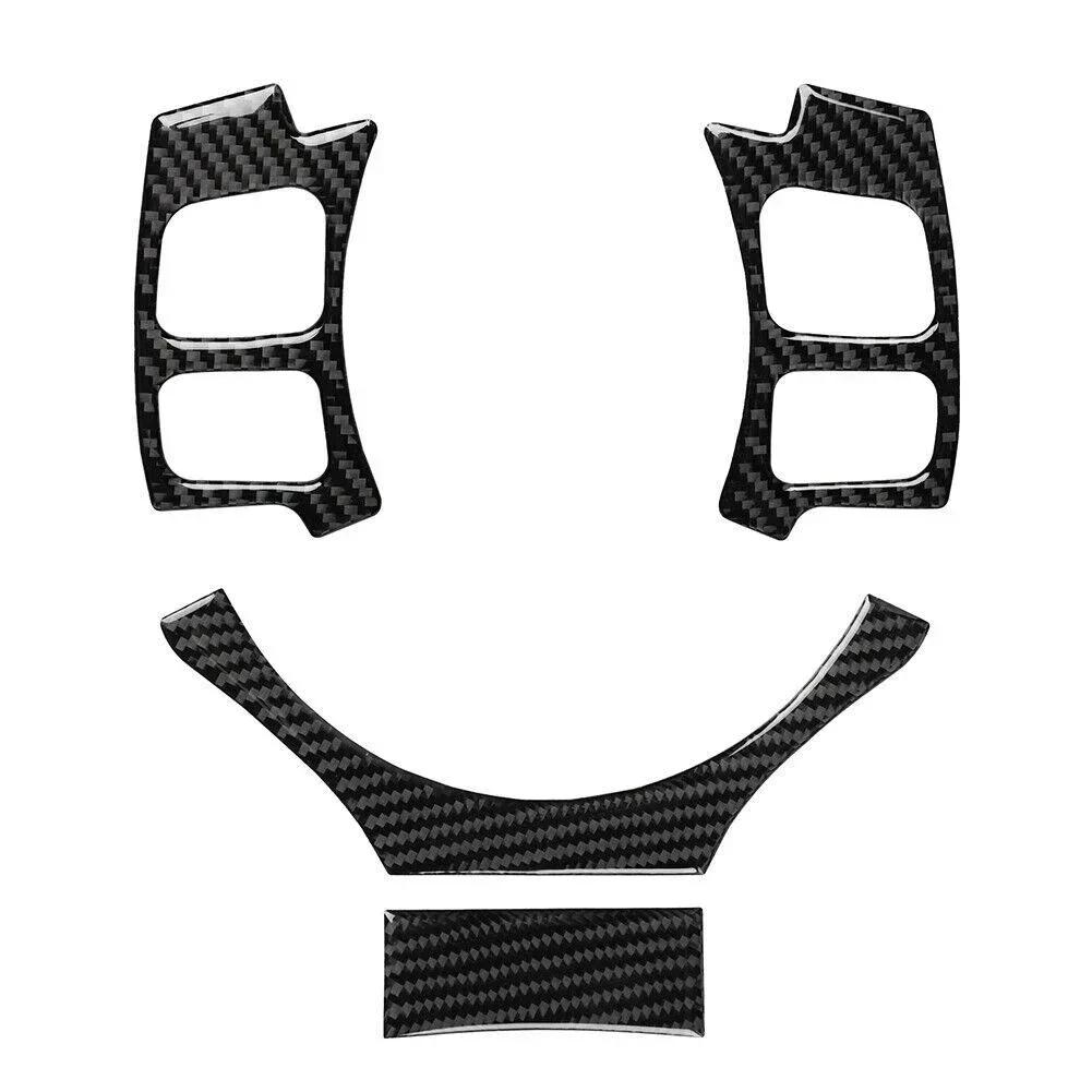 Add a Touch of Elegance with Black Carbon Fiber Steering Wheel Cover Trim for Lexus IS250 NX200 200t 300h 4 Piece Set