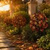 2pc Artificial Flower Garden Stakes for Outdoor Yard Decoration Durable Plastic Stem with Realistic Floral Design for Autumn Seasonal Display