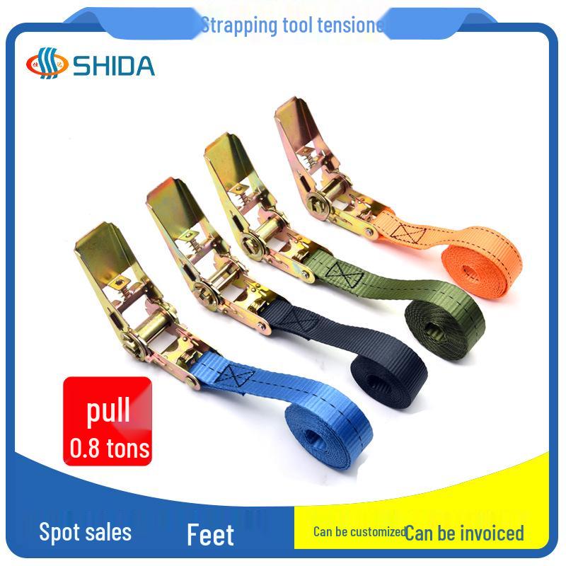 High-Strength Polyester Ratchet Cargo Straps for Packaging and Tensioning