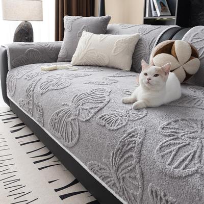 Winter Living Room Non-slip Butterfly Jacquard Sofa Cushion Couch Cover Slipcover Funda Sofa Mats Cojines