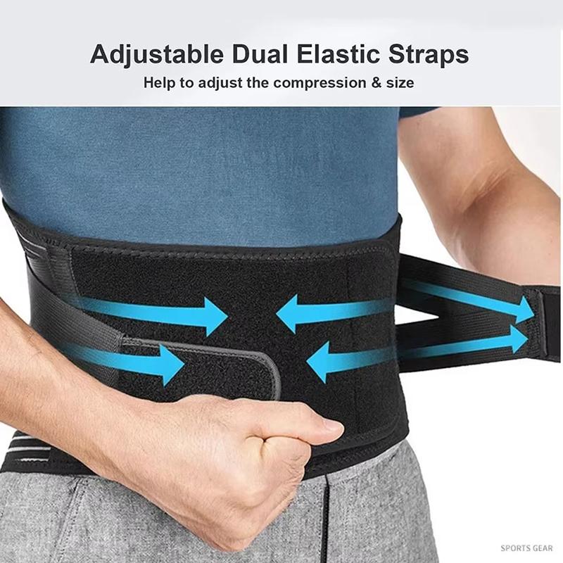 Lower back bracket for men and women, with 6 anti-sliding orthopedic lumbar support breathable lumbar support belts