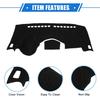 Dashboard Dash Cover Compatible for Chevy Trax 2014-2016, Durable Polyester Black Front Dash Cover Mat