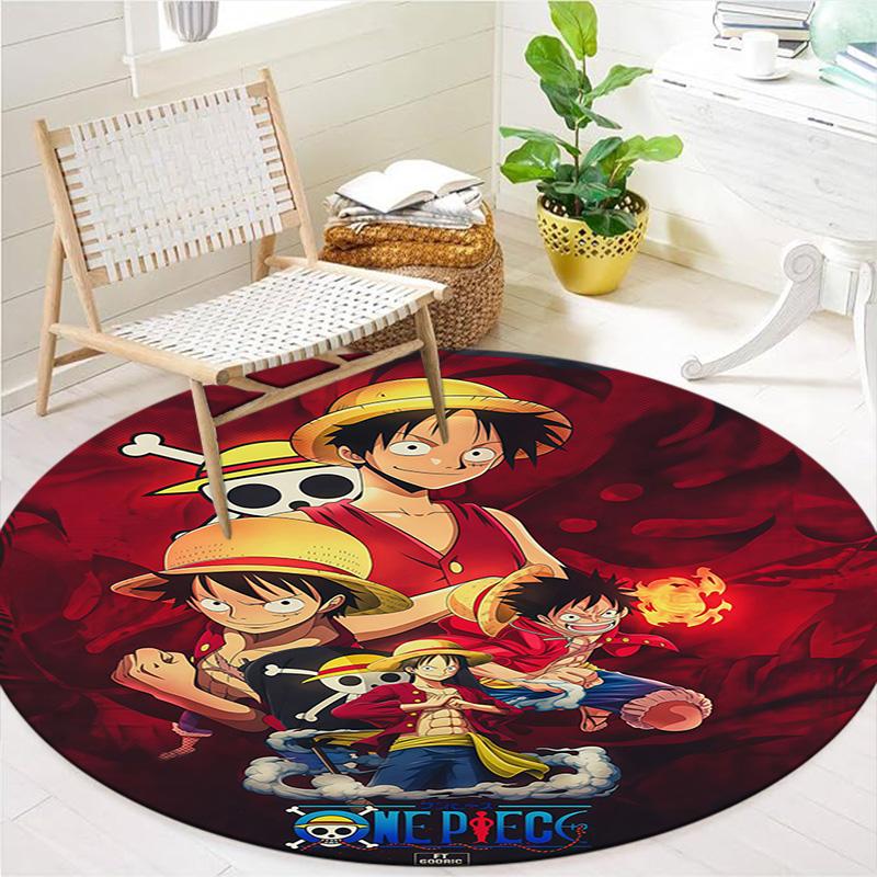 One Piece Round Area Rug Carpet Rug For Living Room Bedroom Sofa Playroom Decor Nonslip Floor Mat