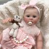 49cm Real Looking Simulation Dolls Meadow Soft Touch Cloth Body Vivid Newborn Doll with Handmade 3D Skin Visible Veins Realistic Baby Dolls for Kids