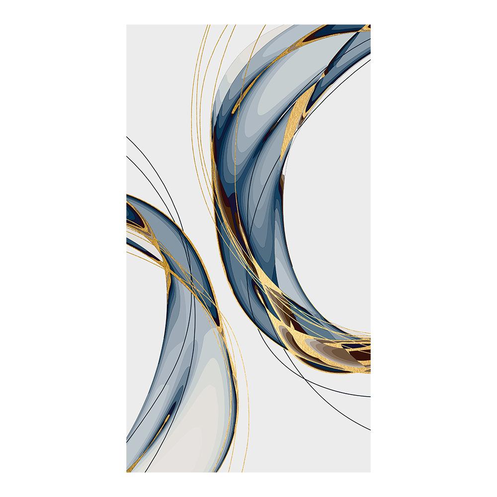 Modern Nordic Abstract Ink Wall Art Canvas Painting Gold and Black Versatile Ribbon Posters Prints Picture for Living Room Decor