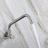 Wall Mounted Rotatable Kitchen Faucet Stainless Steel Single Cold Water Faucet  Washbasin