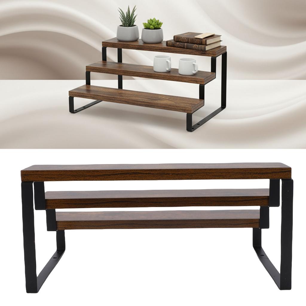 Perfume   Multi Purpose Wood Display Riser Stand for Kitchen Countertop Cosmetics Skincare Storage