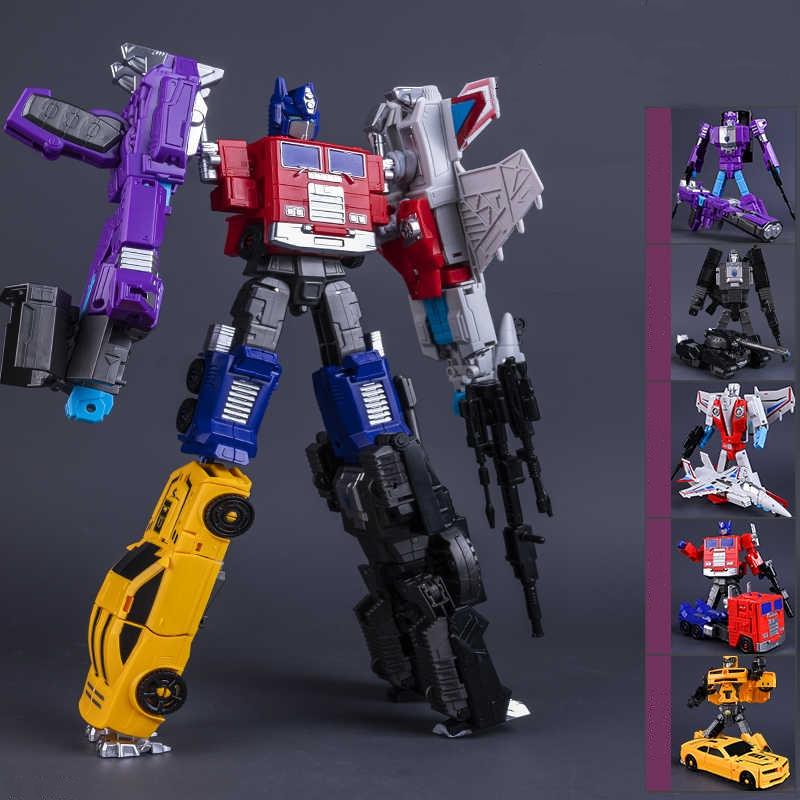 New Transformation Toys Predaking Action Figure Devastator Robot Car Engineering Vehicle Excavator Model Kids Gift IN NO BOX 5 1 Poseable Articulated